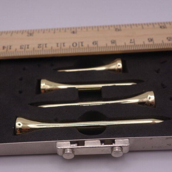 Gold Color Metal Golf Tees and Gold Color Metal Green Ball Mark Tool - Picture 3 of 16
